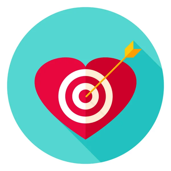 Hart Target cirkel pictogram — Stockvector