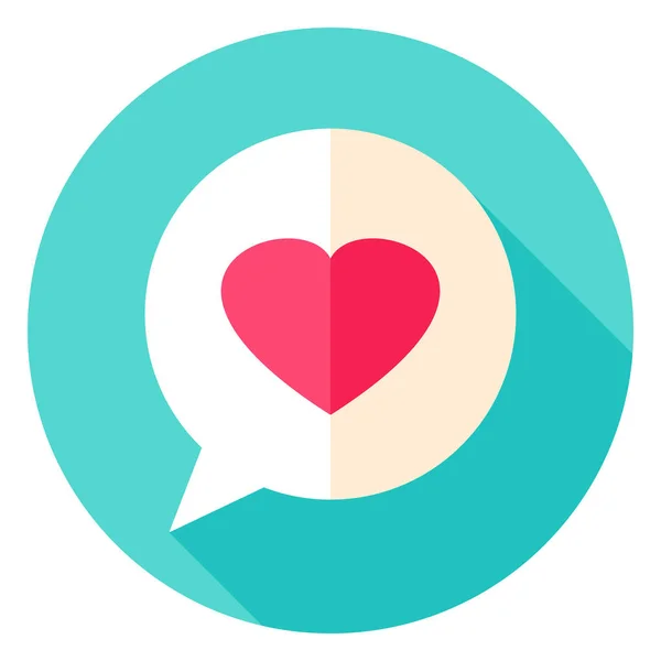Kärlek meddelande cirkel ikon — Stock vektor