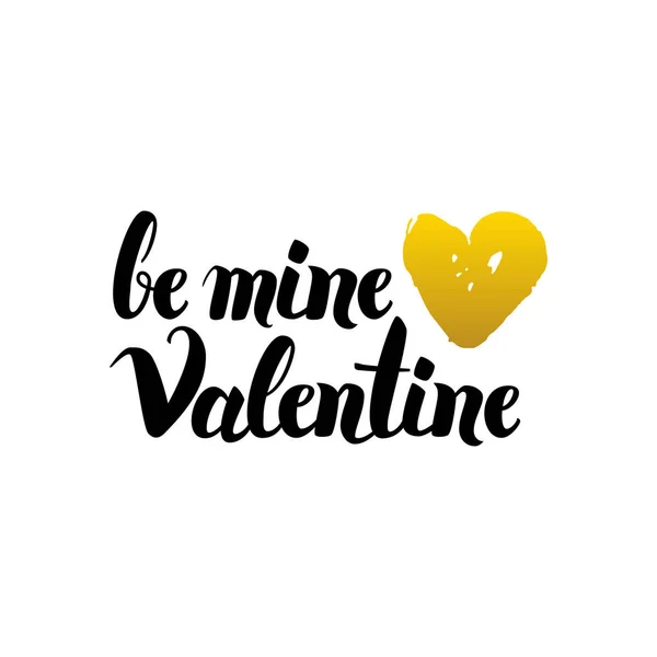 Be Mine Valentine Cartas manuscritas — Vector de stock