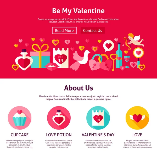 Mein valentine Webdesign sein — Stockvektor