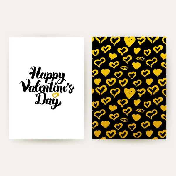 Mutlu Sevgililer günü Trendy posterleri — Stok Vektör