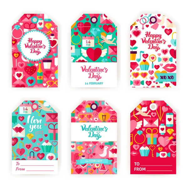 Valentines Day Gift Tag etiketten — Stockvector