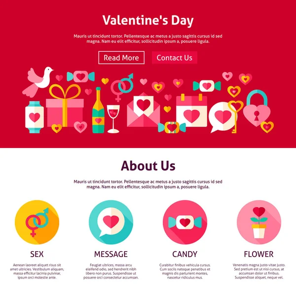 Valentinstag im Webdesign — Stockvektor