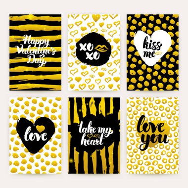 Sevgililer günü altın Trendy broşürler