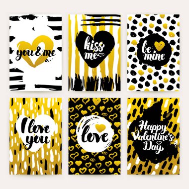 Sevgililer günü altın Trendy broşürler