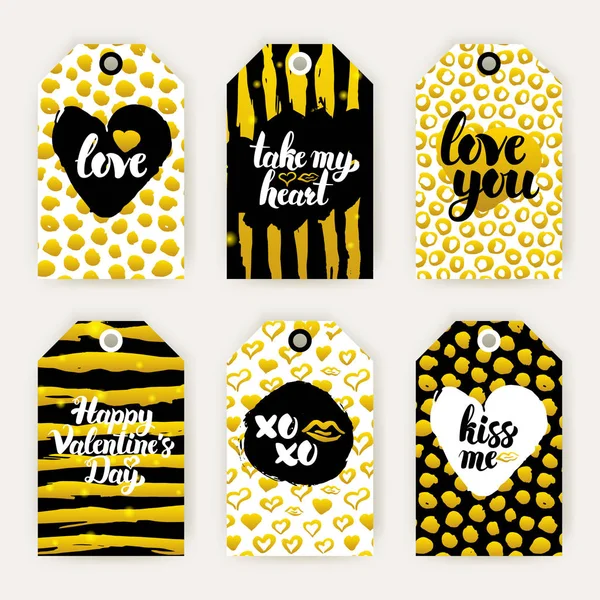 Sevgililer günü altın hediye etiketleri