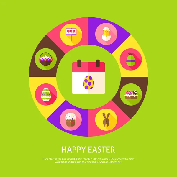 Feliz concepto de Pascua — Vector de stock