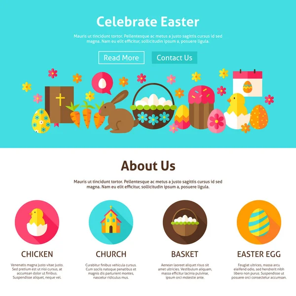 Celebrate Easter Web Design — Stock Vector