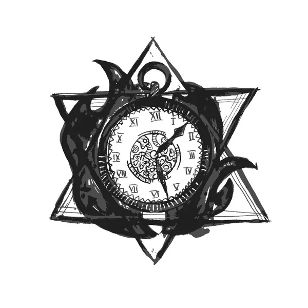 Reloj de tiempo de combustión vectorial — Vector de stock