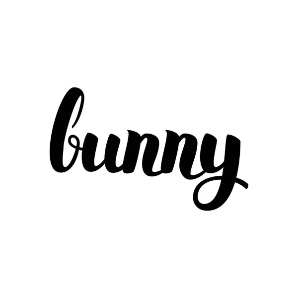 Bunny Handwritten Lettering — Stock Vector