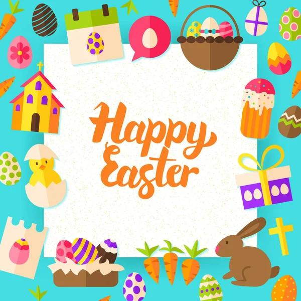 Modèle de papier de Pâques heureux — Image vectorielle