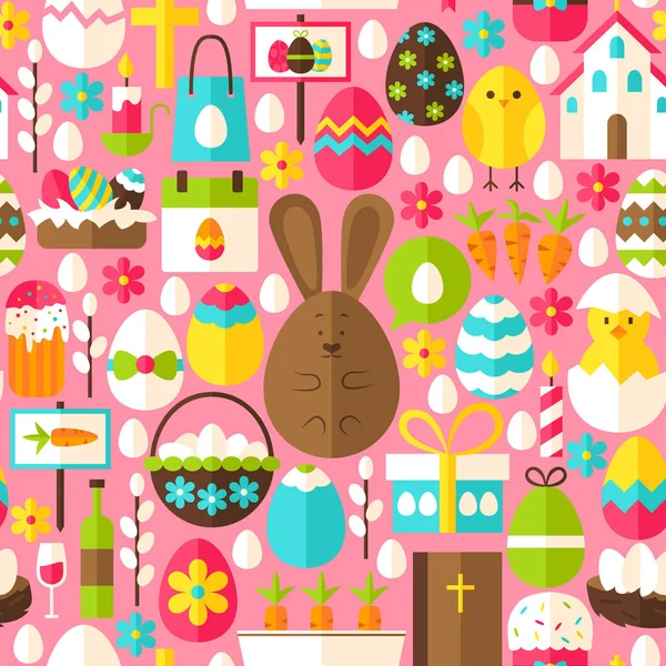 Pink Easter Seamless Pattern — Stock Vector