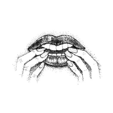 Isırık çivi Dotwork