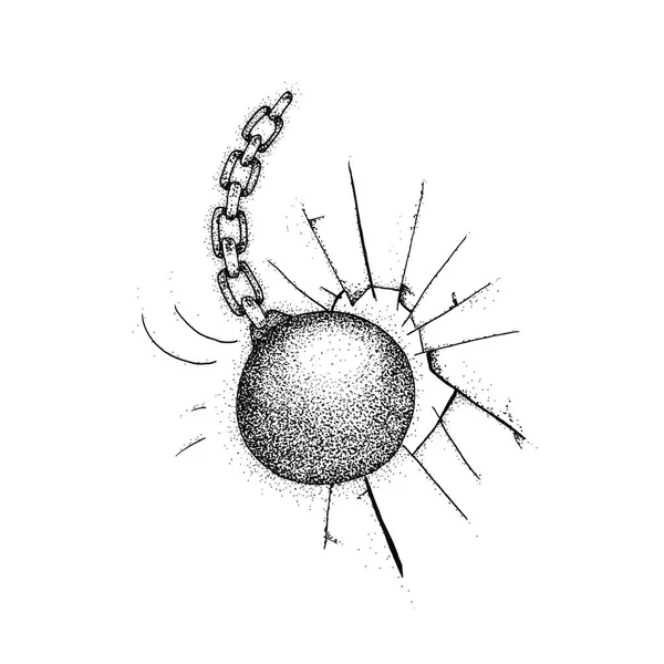 Шкідництво м'яч Dotwork — стокове фото