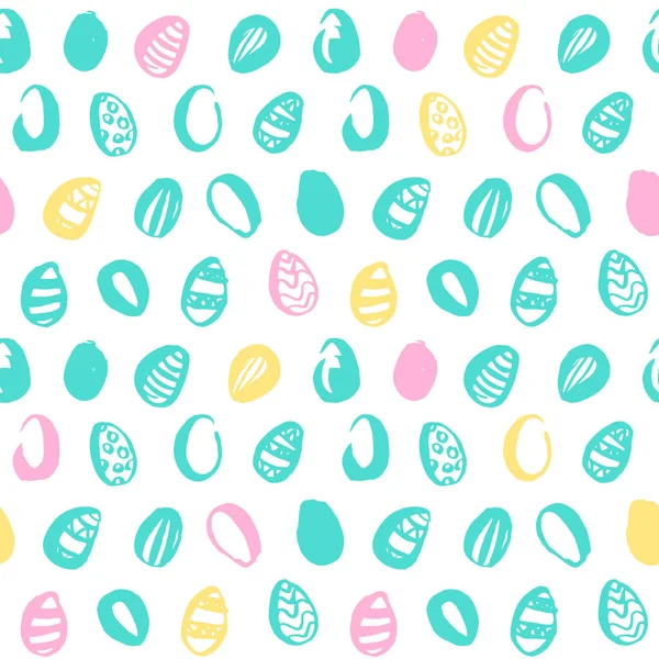 Easter Eggs Trendy Seamless Pattern — Stock Vector