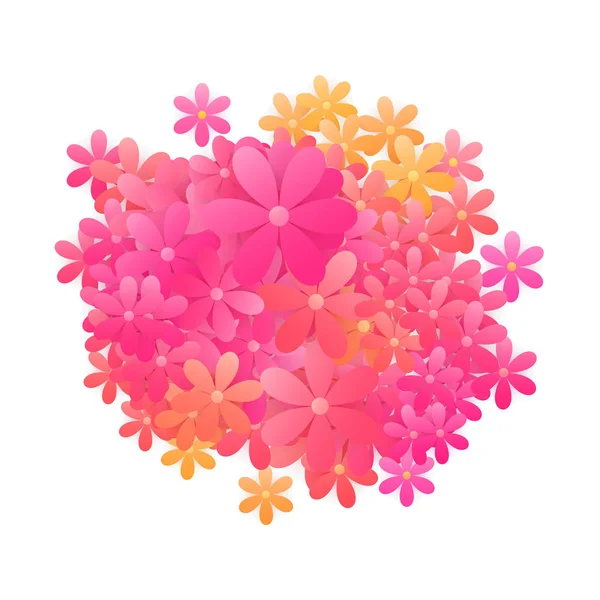 Flores sobre blanco — Vector de stock