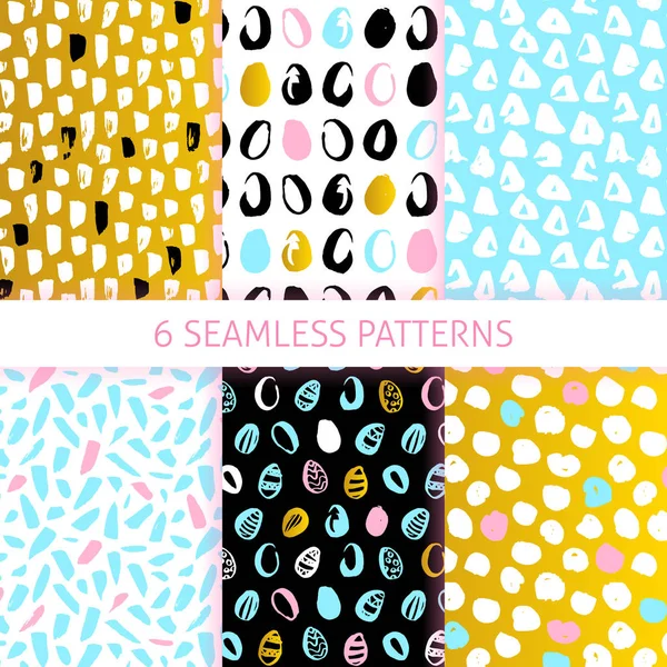 Easter Trendy Seamless Patterns — Stock Photo, Image