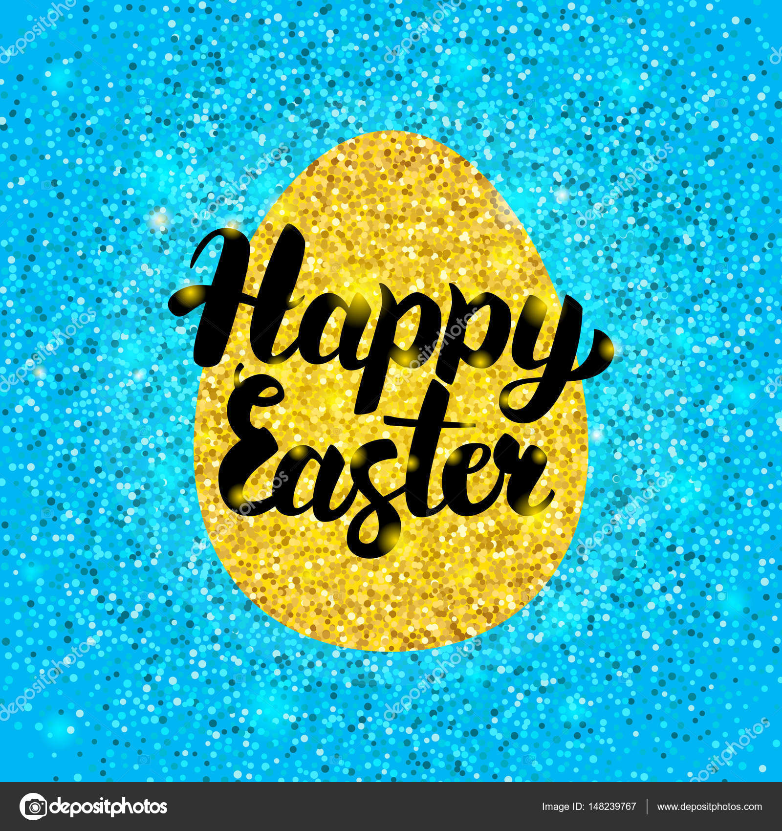 幸せなイースター キラキラ デザイン ストックベクター C Anna Leni