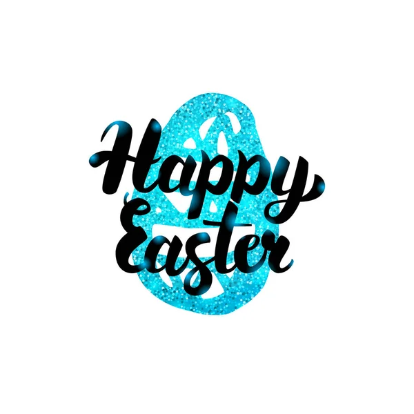 Feliz Pascua saludo escrito a mano — Vector de stock