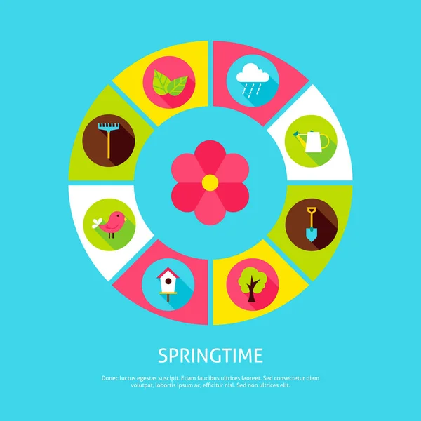 Spring Time Concept — Stock Vector