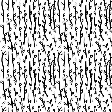 Bahar bitkiler fırça Seamless Modeli