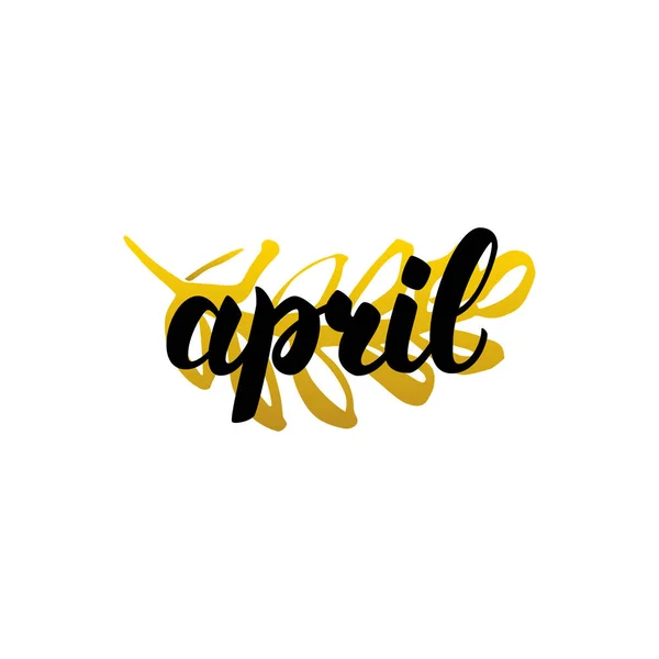 El yazısı Nisan yazı — Stok Vektör