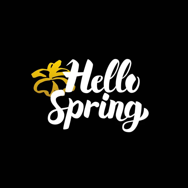 Ручна каліграфія Hello Spring — стоковий вектор