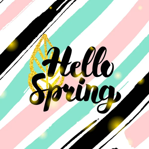 Hello Spring Card Design — Stock Vector