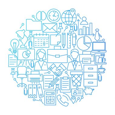 İş hattı simgesini daire tasarım