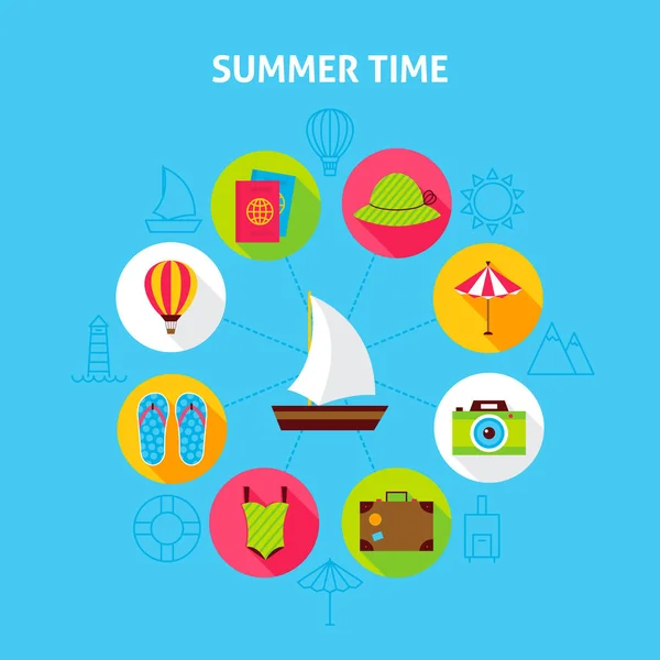 Concept Summer Time — Stock Vector