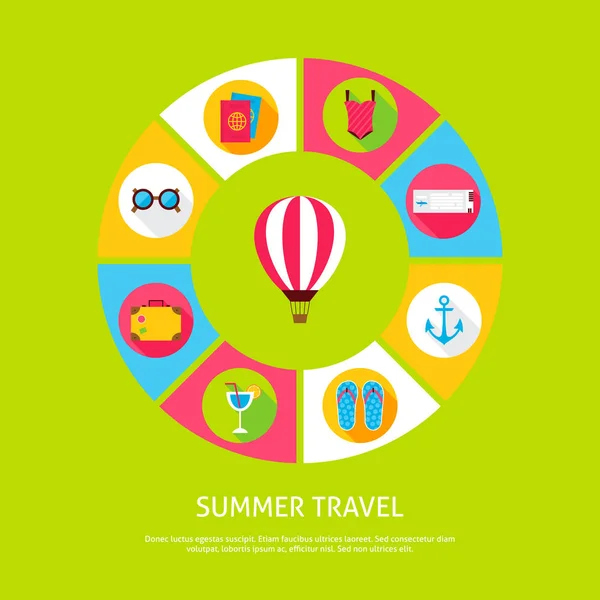 Концепция летнего путешествия — стоковый вектор