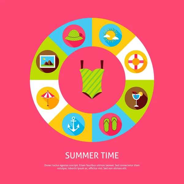 Concepto horario de verano — Vector de stock