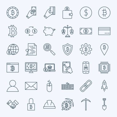 Çizgi Cryptocurrency simgeleri