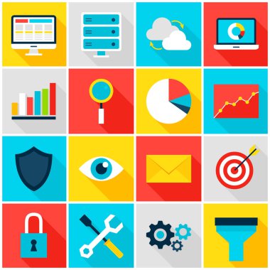 Business Analytics renkli simgeler