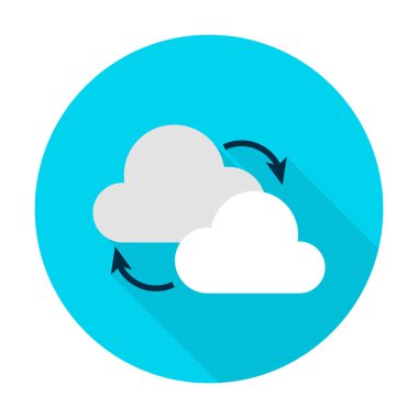 Cloud Computing düz daire simgesi