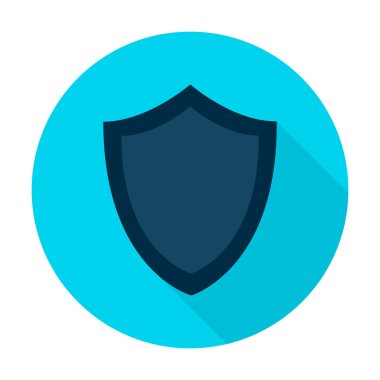 Kalkan düz daire simgesi