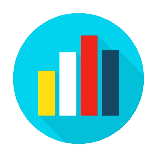 Grafdiagram Flad cirkel ikon – Stock-vektor