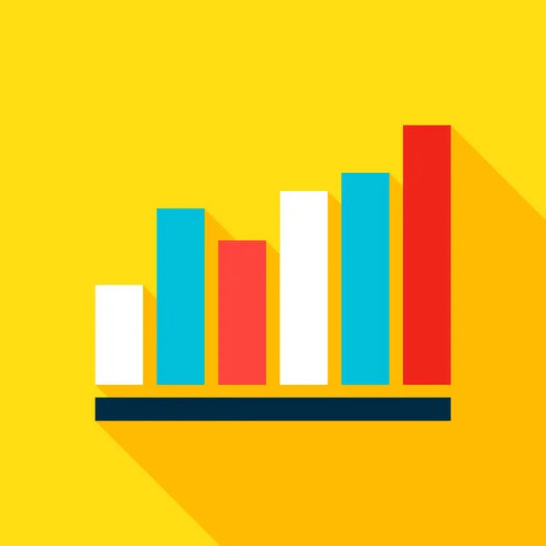 Gráfico Ícone plano — Vetor de Stock