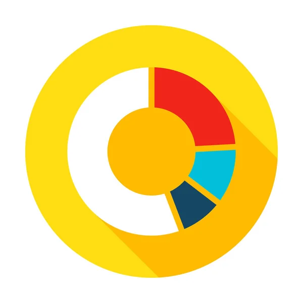 Infographic Pie Flat cirkel pictogram — Stockvector