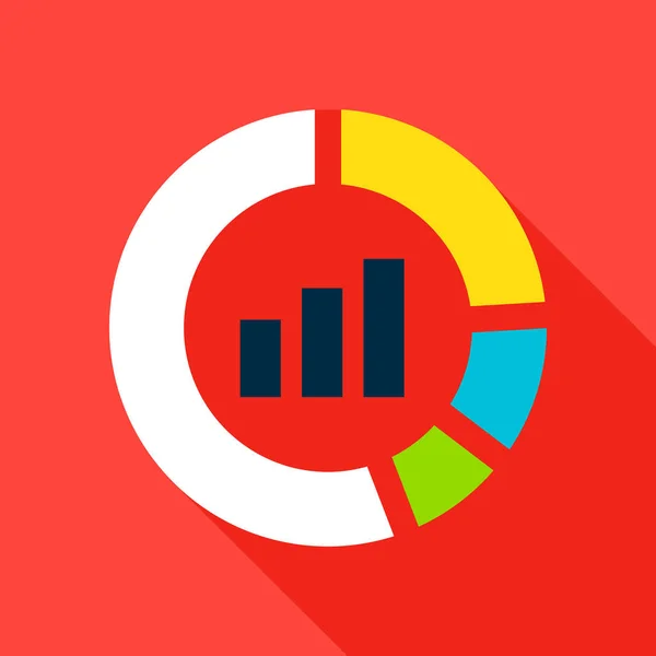 Infografía Pie Flat Icon — Archivo Imágenes Vectoriales