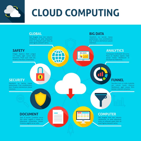 Cloud Computing Infographics — Stock Vector