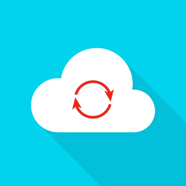 Cloud Technology Flat Icon — Stock Vector
