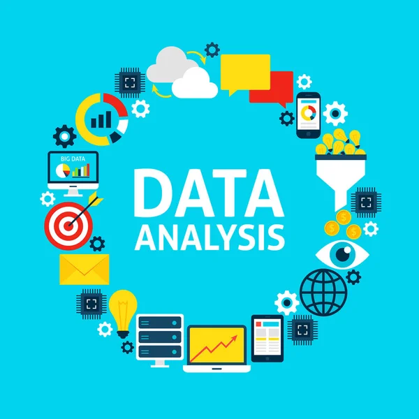 Data analýzy kruhový — Stockový vektor