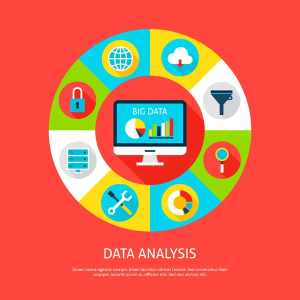 Concepto de análisis de datos — Archivo Imágenes Vectoriales