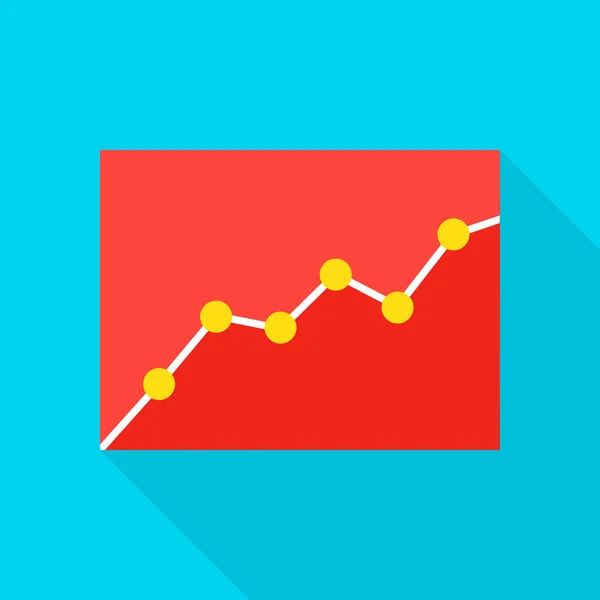 Ícone plano de análise de dados — Vetor de Stock