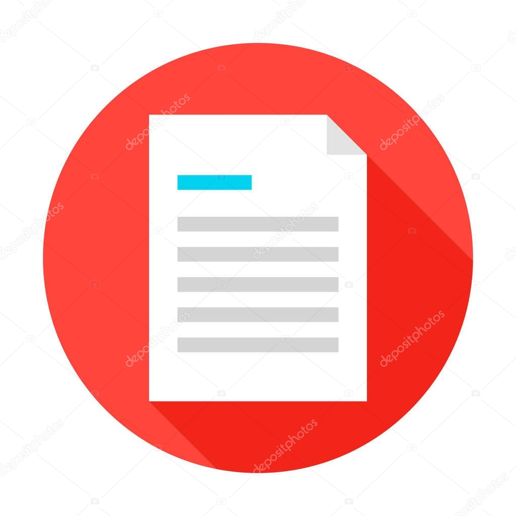 File Document Flat Circle Icon