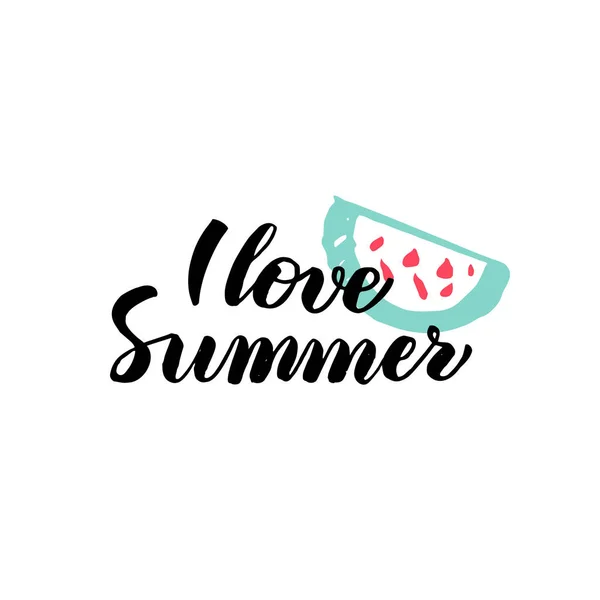 Amor verano caligrafía — Archivo Imágenes Vectoriales