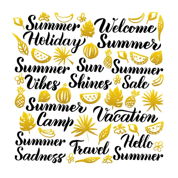 Sommer-Schriftzug — Stockvektor