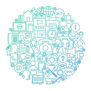 Çizgi daire tasarım iletişim