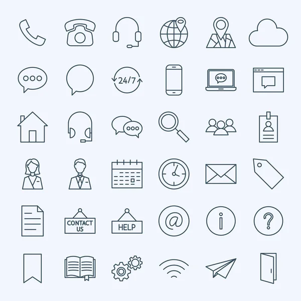  icon set. Contact us Stock Vector Image by ©julynx 35579713